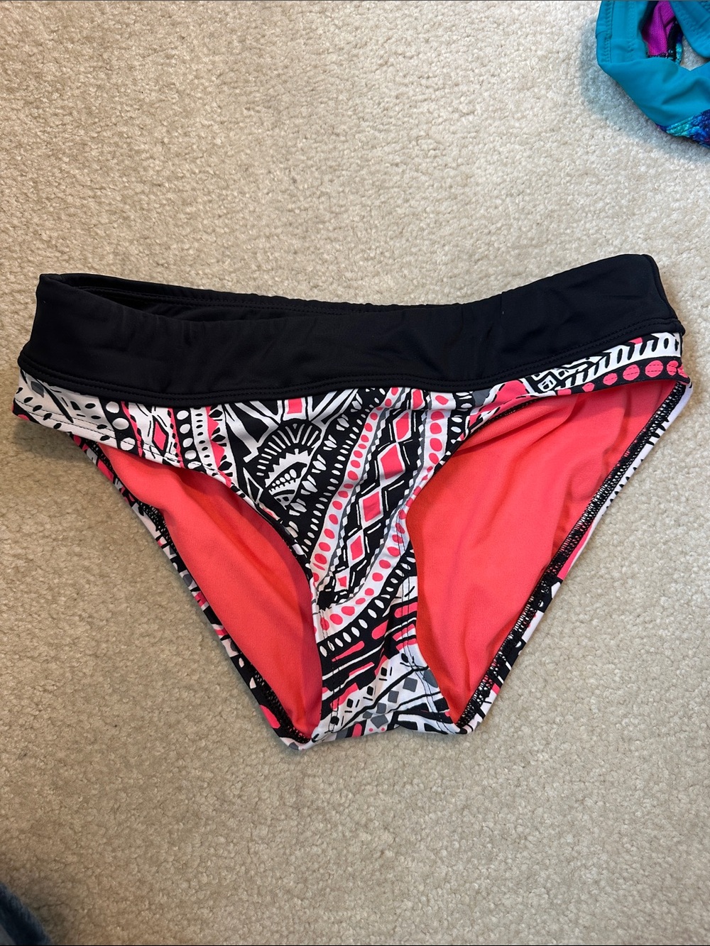 Title Nine Bikini Bottoms Black Pink Size M